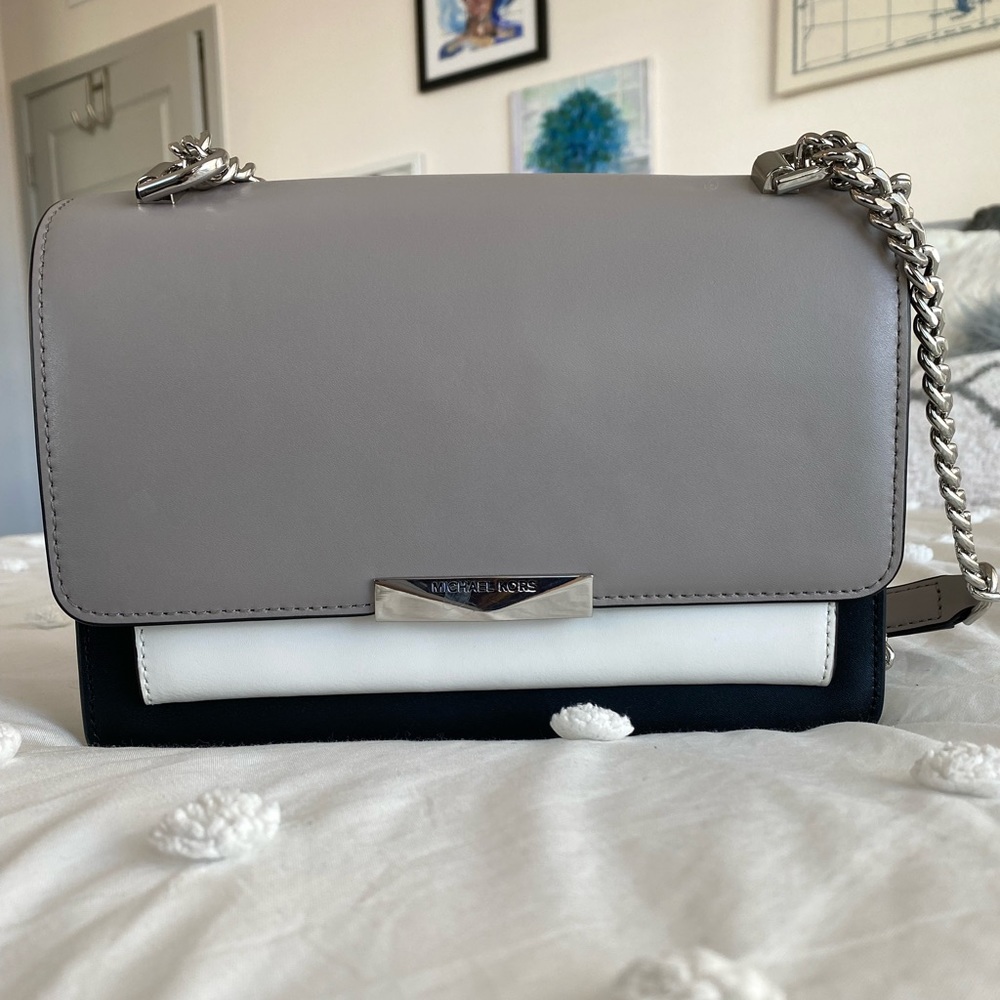 Jade Large Tri-Color Leather Crossbody